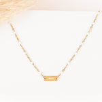 collier en acier inoxydable et résine pour femme 