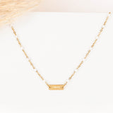 collier en acier inoxydable et résine pour femme 
