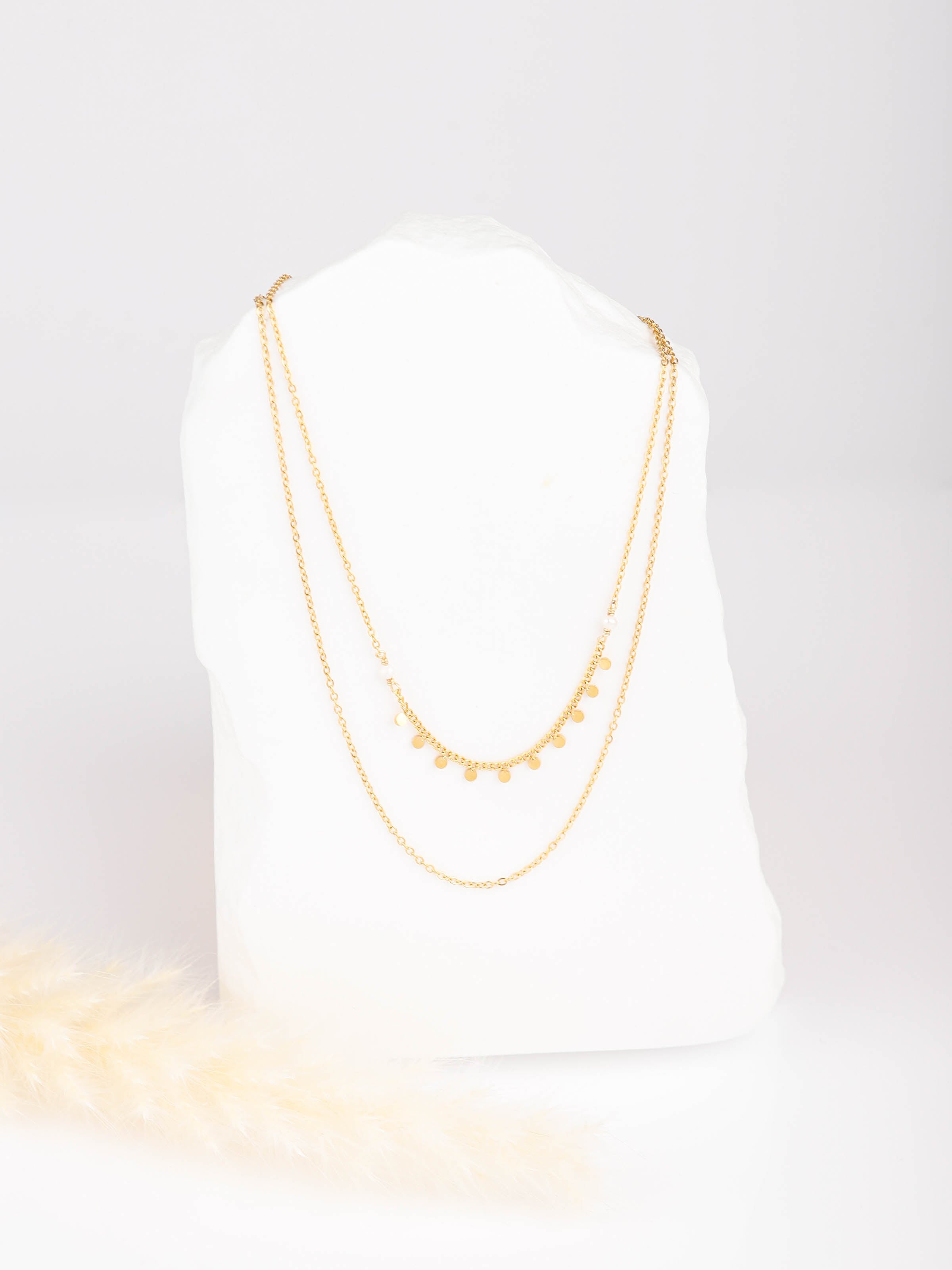 collier en acier inoxydable pour femme 