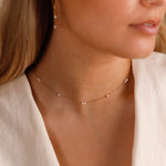 collier en acier inoxydable et nacre pour femme 