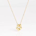 collier en acier inoxydable avec fleur pour femme 