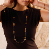 collier sautoir en acier inoxydable pour femme 