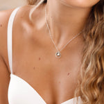 collier en argent pour femme et pierre de lune 