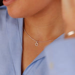 collier en argent 925 et fleur pour femme