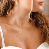 collier en chaîne boule de couleur en acier inoxydable pour femme 
