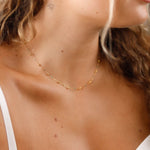 collier chaîne boule de couleur en acier inoxydable pour femme 