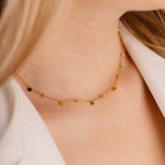 collier en acier inoxydable avec palet pour femme 