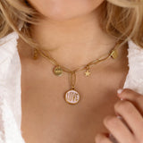 collier charm's en acier inoxydable pour femme