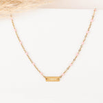 collier en acier inoxydable et résine pour femme 