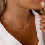 collier en argent 925 et résine pour femme 