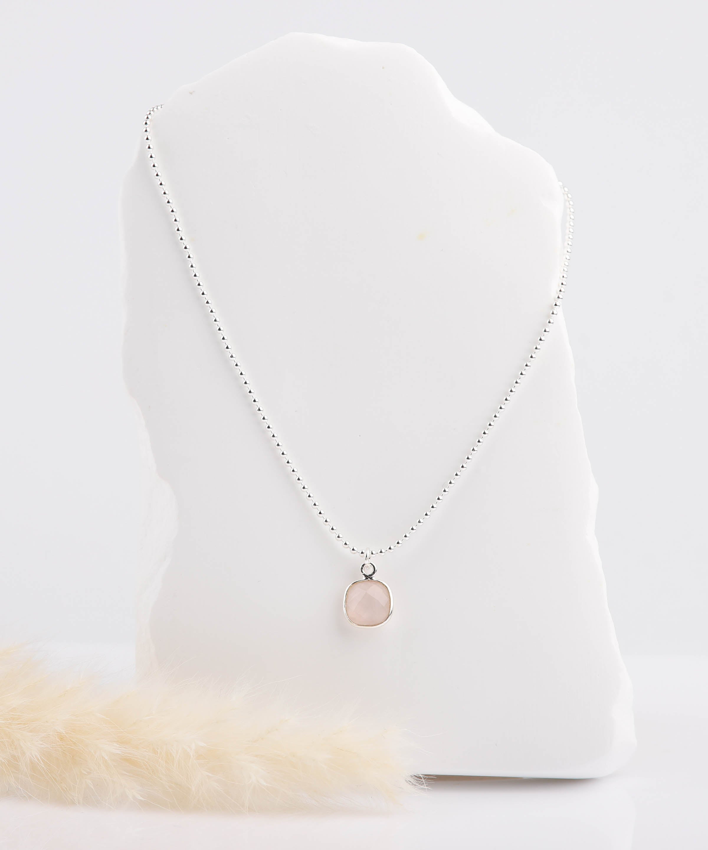 collier en argent 925 et pierre naturelle pour femme 