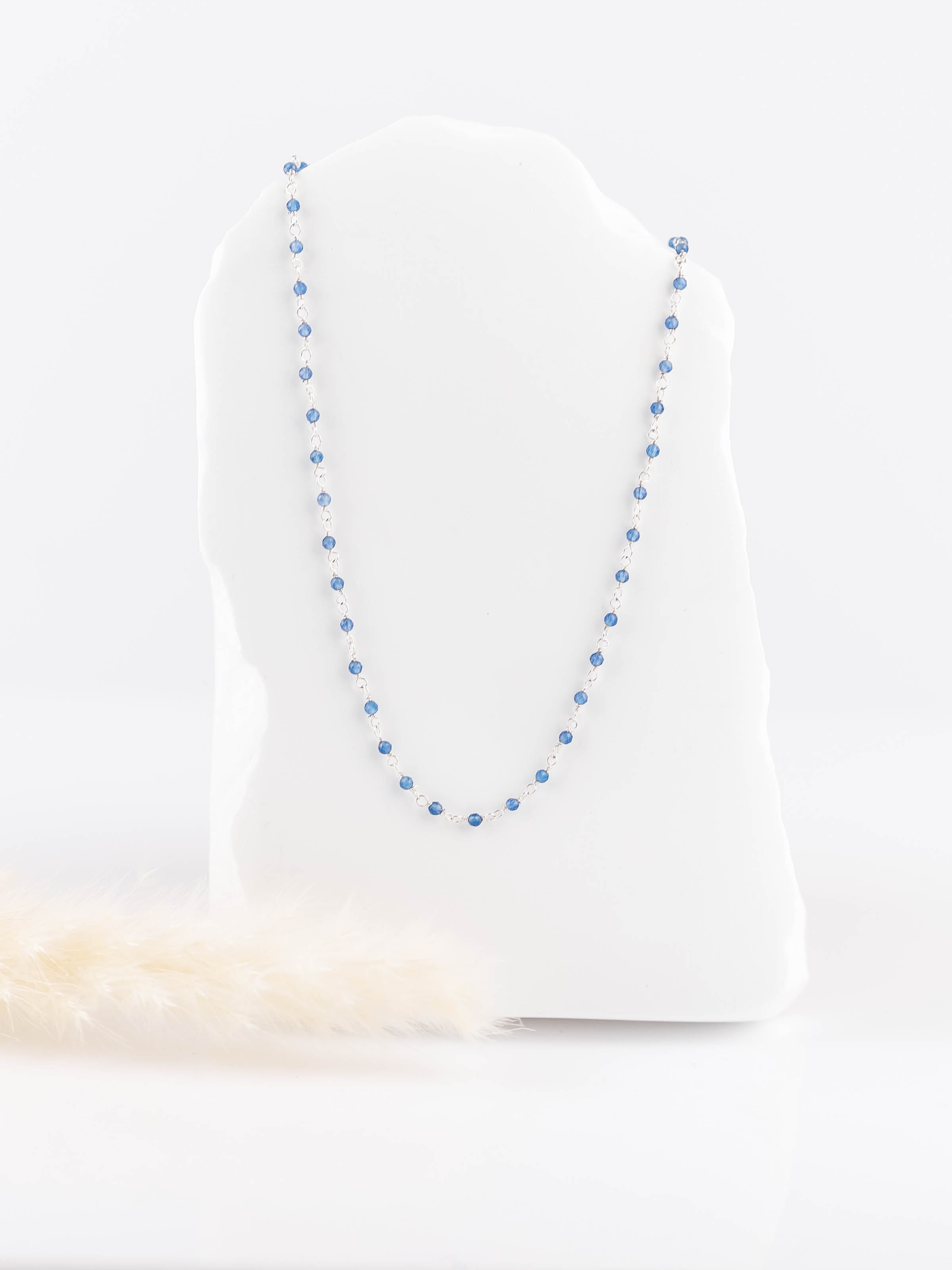 collier en argent 925 et pierre naturelle pour femme 