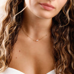 collier en acier inoxydable et perle d'eau douce pour femme 