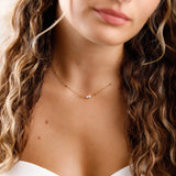 collier en acier inoxydable et perle d'eau douce pour femme 