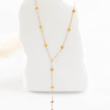 collier sautoir en acier inoxydable pour femme
