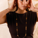 collier sautoir en acier inoxydable pour femme 