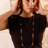 collier sautoir en acier inoxydable pour femme 