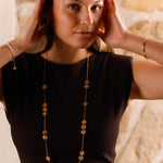 collier sautoir en acier inoxydable pour femme 