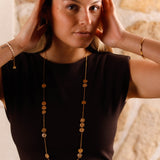 collier sautoir en acier inoxydable pour femme 