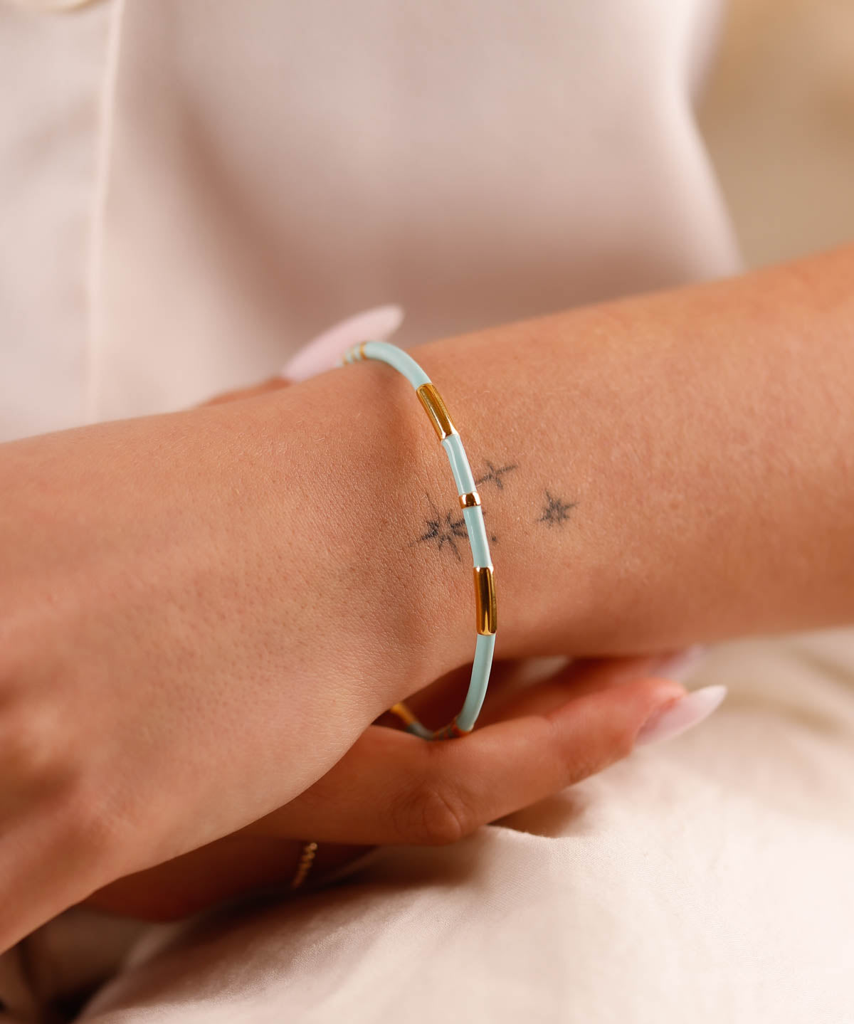 bracelet jonc réglable en acier inoxydable pour femme