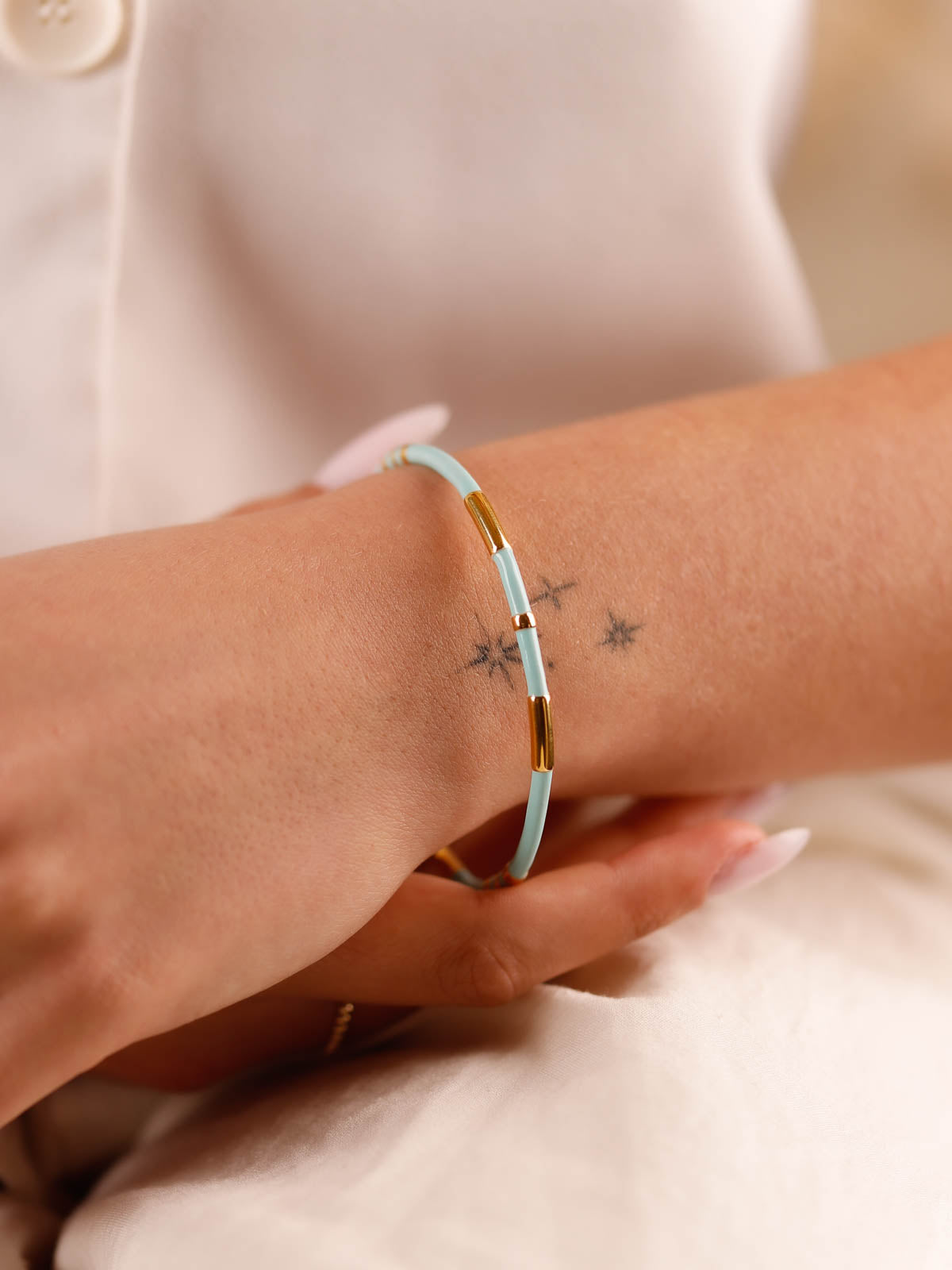 bracelet jonc réglable en acier inoxydable pour femme